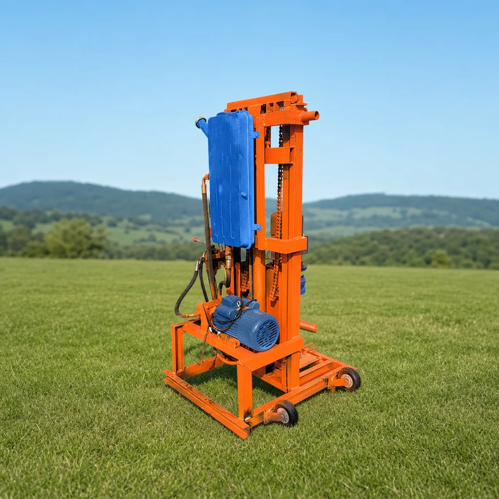 Customized Water Well Drilling Rig 100m Deep Stable Performance Handheld Type Hydraulic System for Vegetable Garden Irrigation