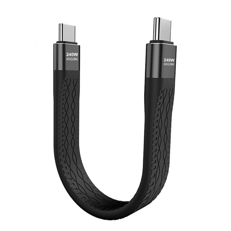 USB4 Type C to Type C Cable 40Gbps 8K@60Hz 240W Fast Charging USB C Data Cord Video Cable for Smartphone Laptops