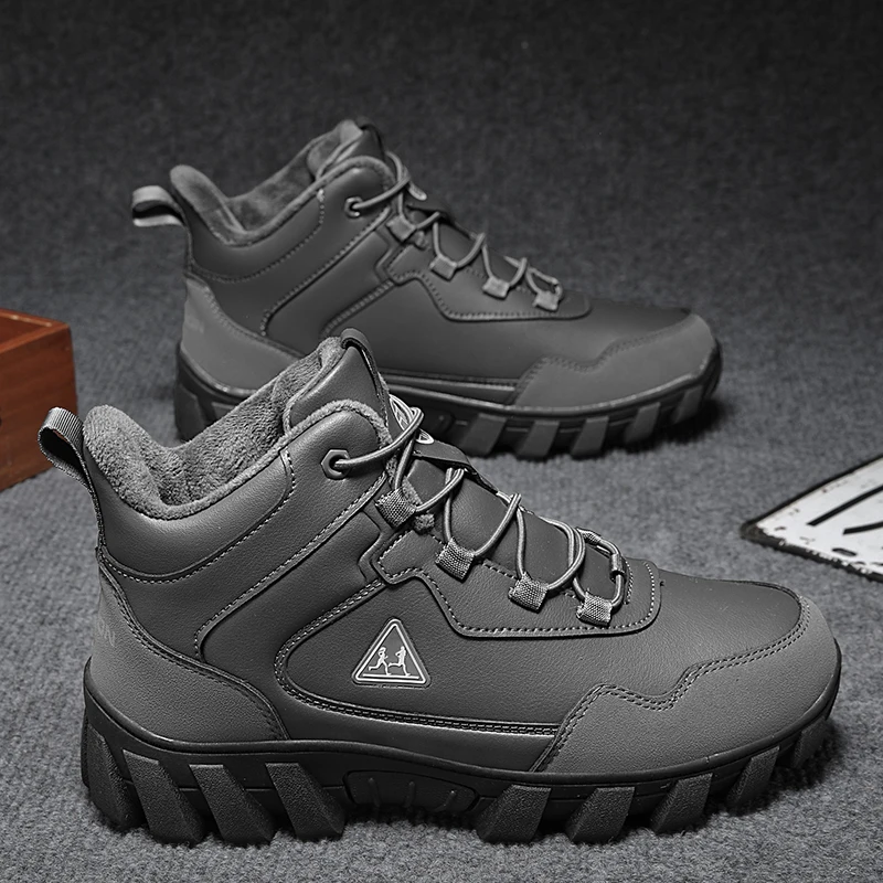 

2025 New Snow Boots Winter Fleece-Lined Thickened Warm Non-Slip Cold-Proof Snow Boots for Men