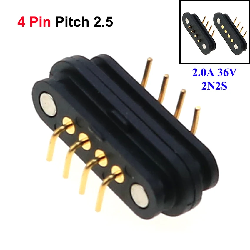 Cltgxdd 1 Paar Magnetic Pogo Pin Stecker 2 3 4 5 6 Positionen Pitch 2,2 MM Frühling Geladen Pogopin Männlichen weibliche Kontaktieren Streifen – Detail 4