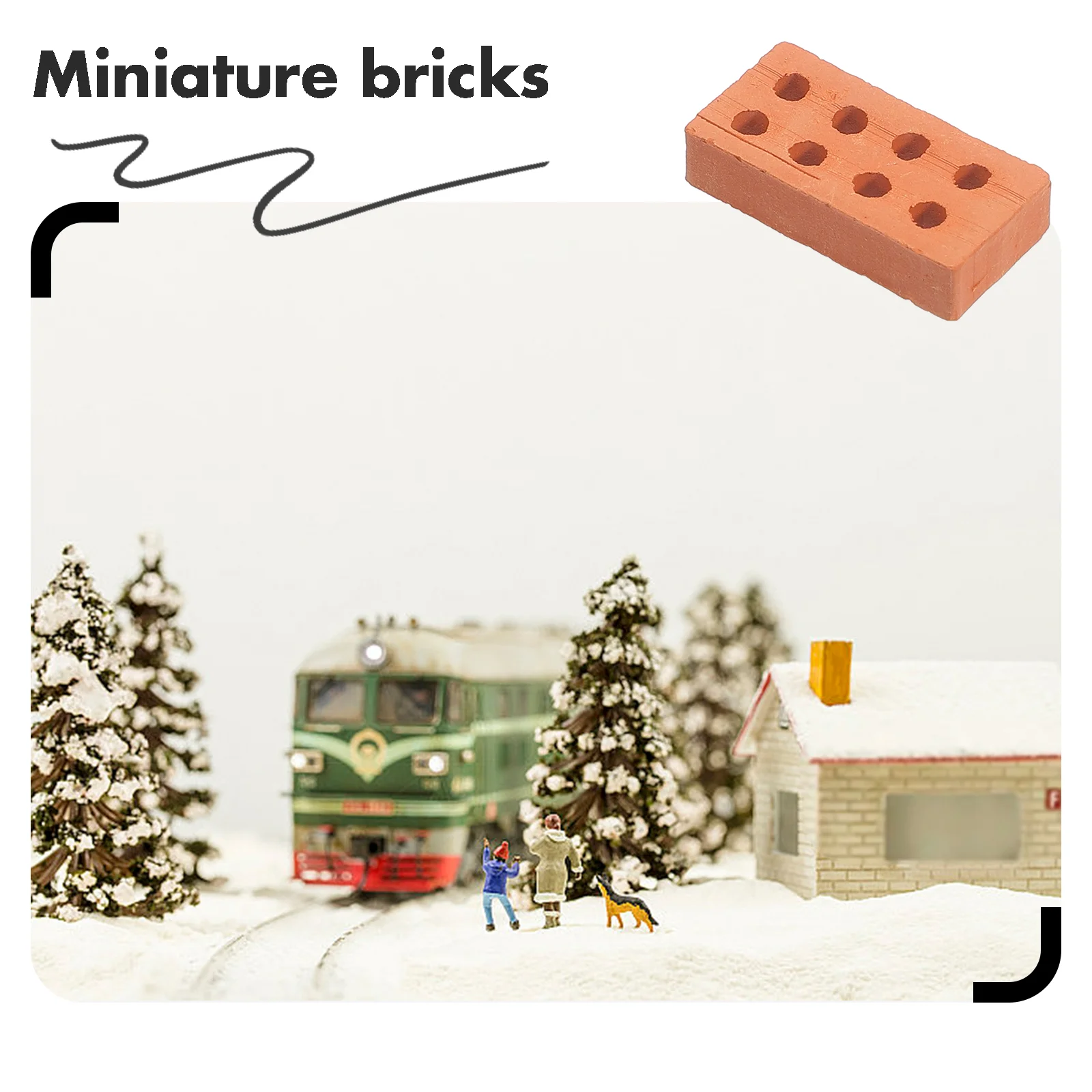 50 Pcs Mini Bricks Playing House Props for Crafts Model Landscaping Clay Miniature