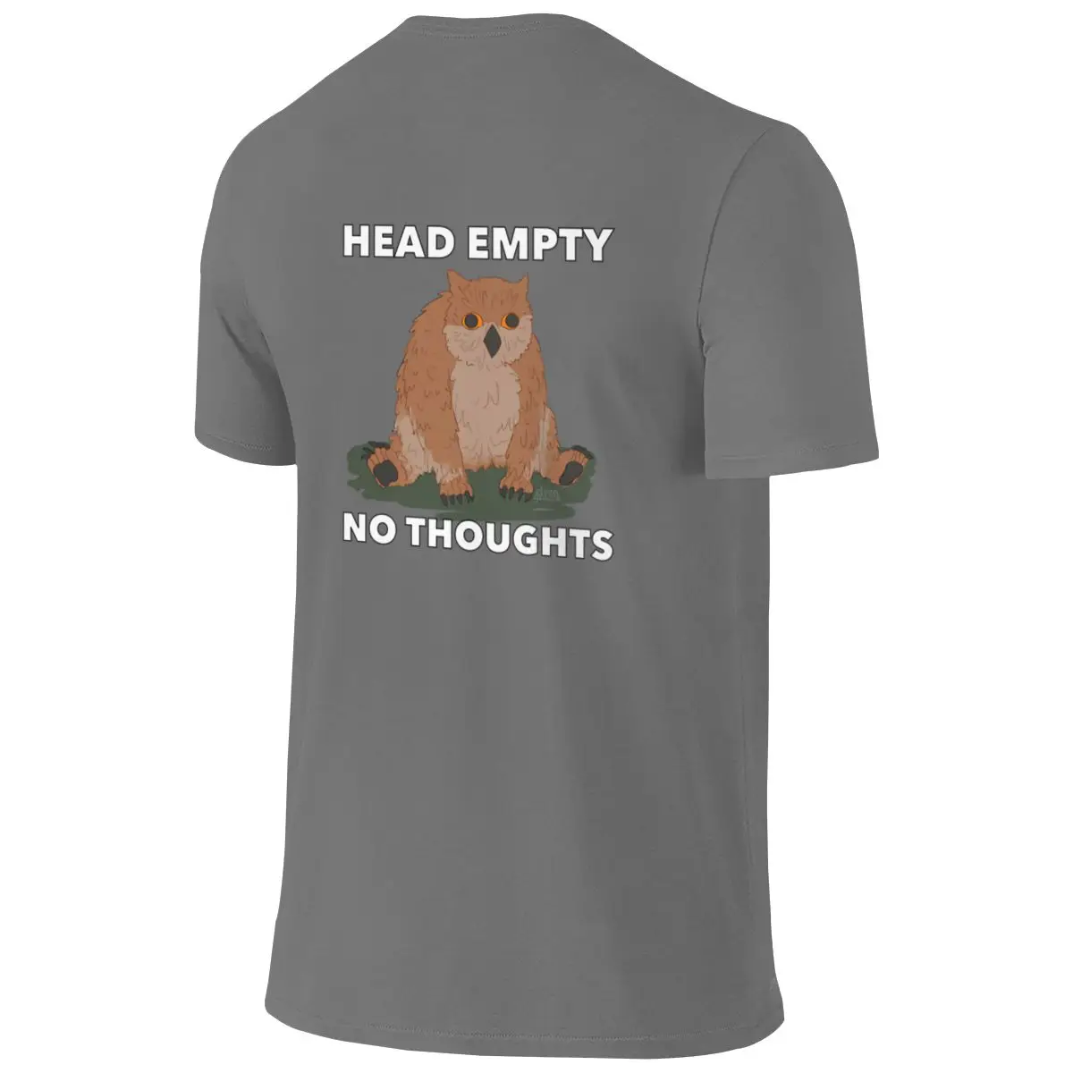 Owlbear Cub Not Easy To Deform Reversible T-shirt Sports Leisure Ribbed Collar Cotton Tee