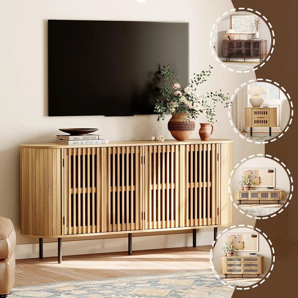 Blister bedside table, dining side cabinet, living room TV cabinet, environmentally friendly wood cabinet, sliding door cabinet