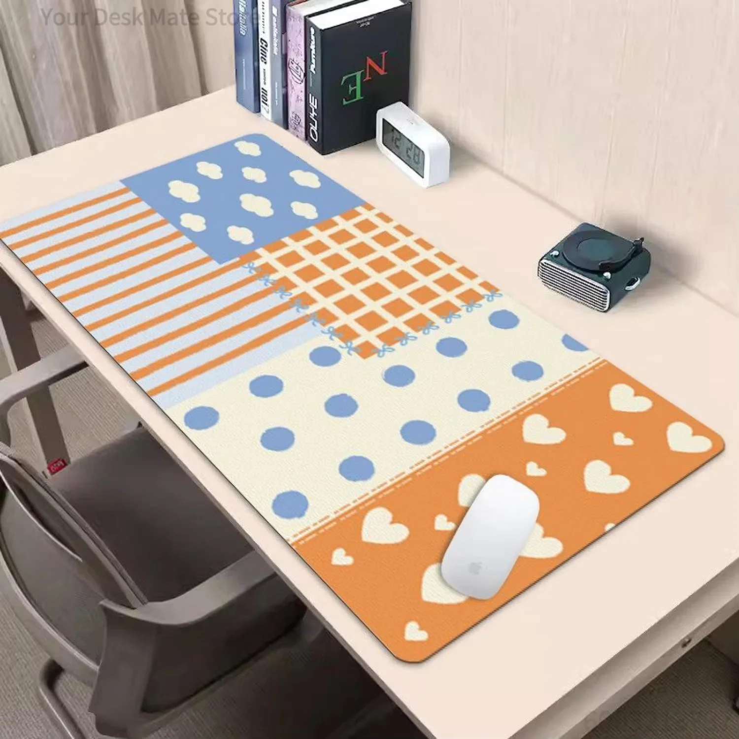 Grid Splicing Mousepad Office Desk Mat Mouse Pad Computer Speed Type Carpet Mat Player Laptop Keyboard Cartoon