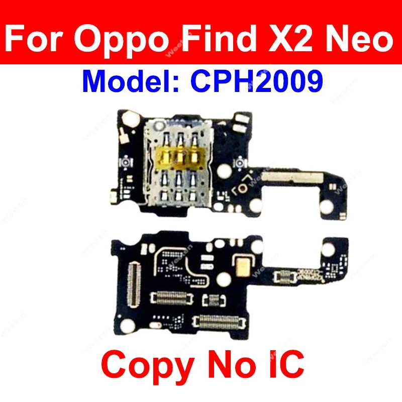 SIM Tray Board Flex Cable For OPPO Find X X2 X3 Pro X2 Lite X3 Neo SIM Card Slot Socket Board Flex Cable Connector Parts