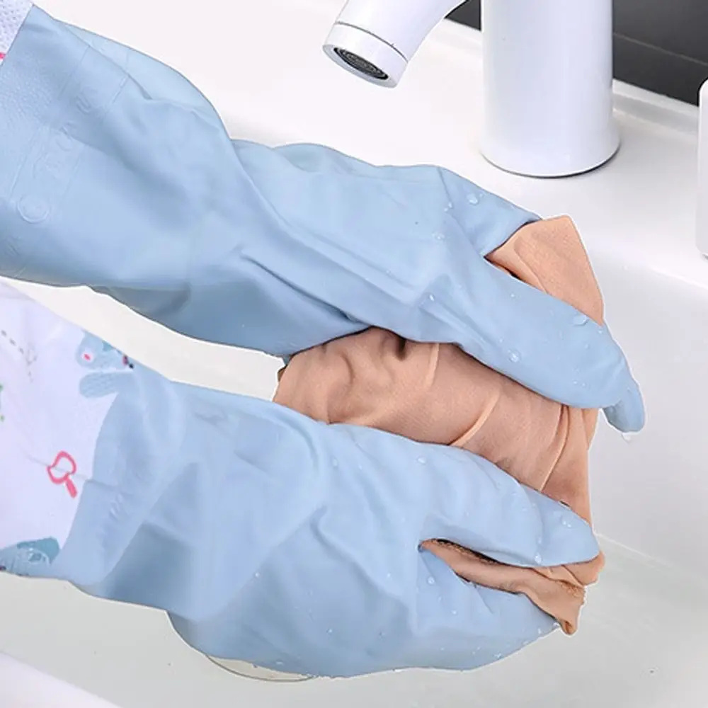 Protects Hands Household Gloves Easy Clean Resin Material Dishwashing Mittens PVC Waterproof Housekeeping Mittens Kitchen