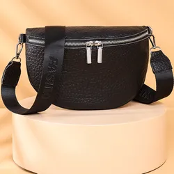 Genuine Leather Women Bag High Quality Cow Leather Handbag Fashion Female bag Shoulder bag Designer Ladies Semicircle Saddle Bag