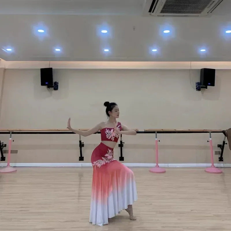 Woman Dai Dance Dress Hmong Dance Costume Lady Chinese Folk Dancewear Stage Perfromance Fishtail Skirt Festival Party Clothing