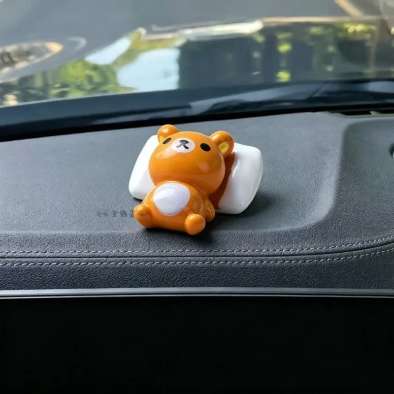 Rilakkuma car screen decoration central control healing ornaments car interior accessories car ornaments