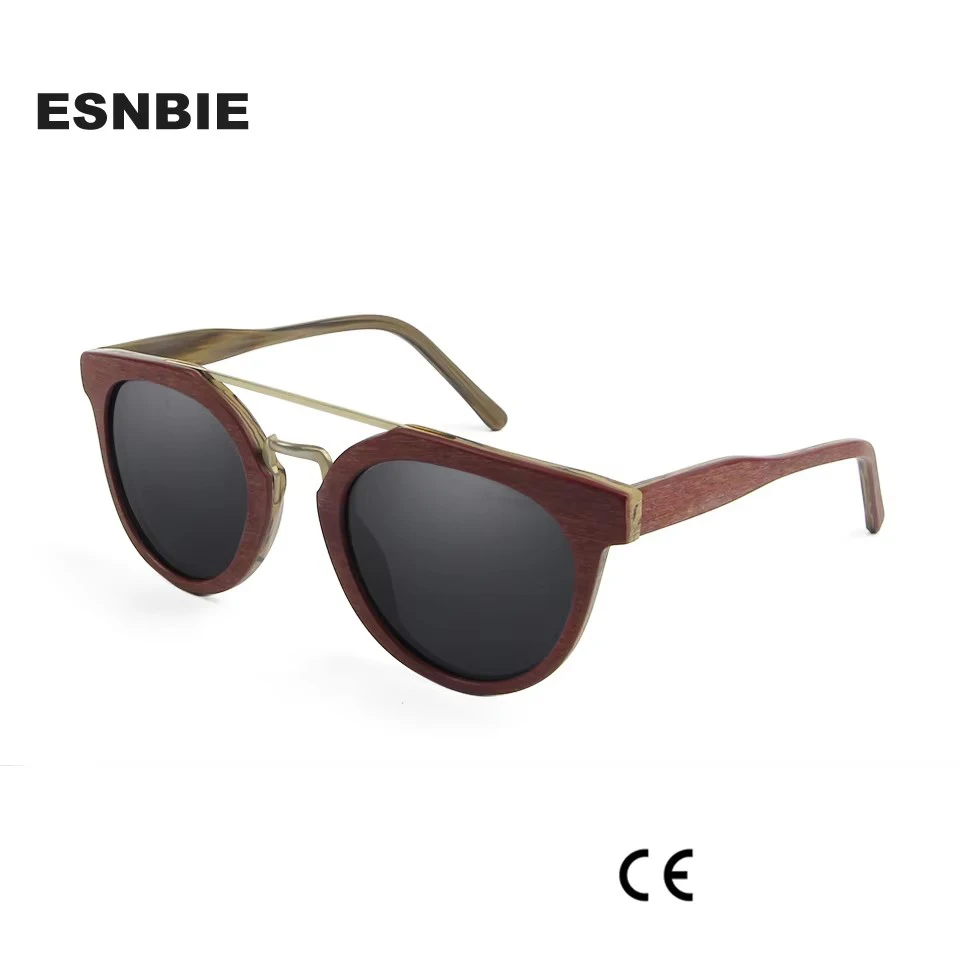 Fake Wooden Sunglasses Women Polarized Luxury Brand Designer Ladies Round Sun Glasses For Men Trending Retro Glasses Vintage