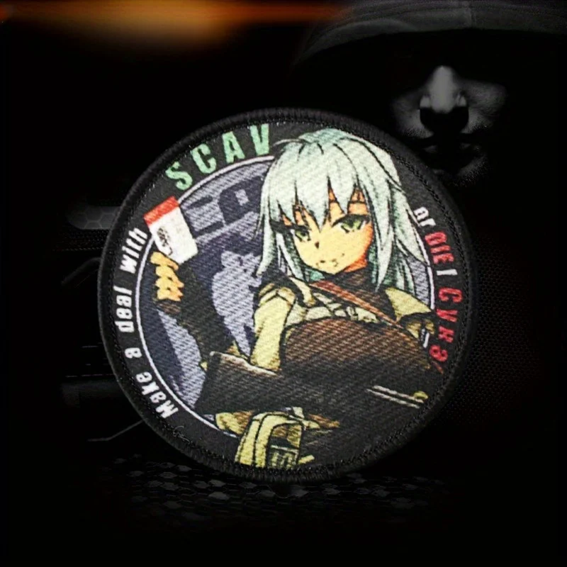 2026 Neuer Anime-Taktik-Patch, Taktisches Mädchen-Moralabzeichen, Militär-Armband, Dekorativer Aufnäher, Patch für Kleidung, Klettverschluss