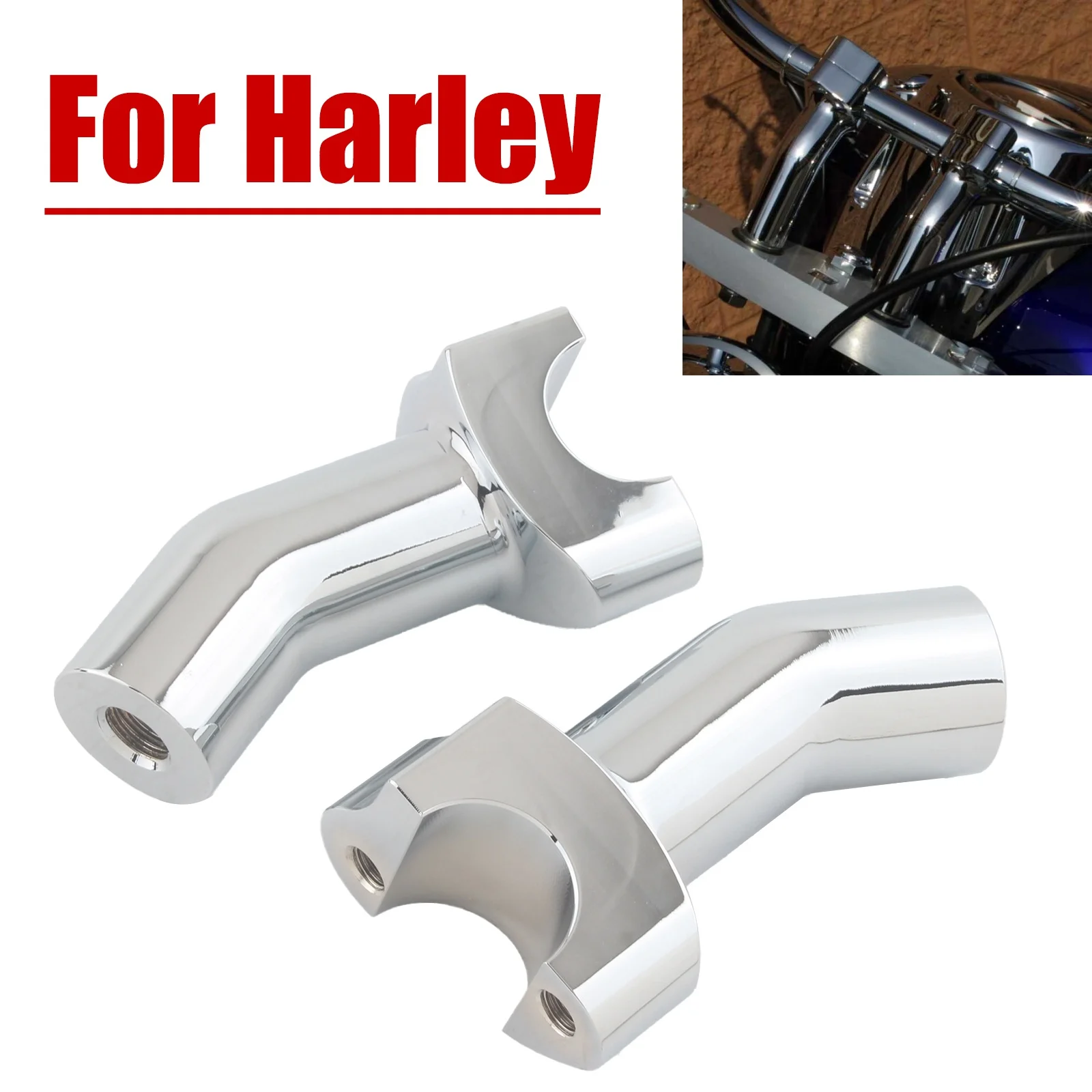 دراجة نارية 3.5 بوصة مقود التراجع كروم أسود لمعظم هارلي ديفيدسون دينا/شارع بوب/سوفتيل/سبورتستر #4