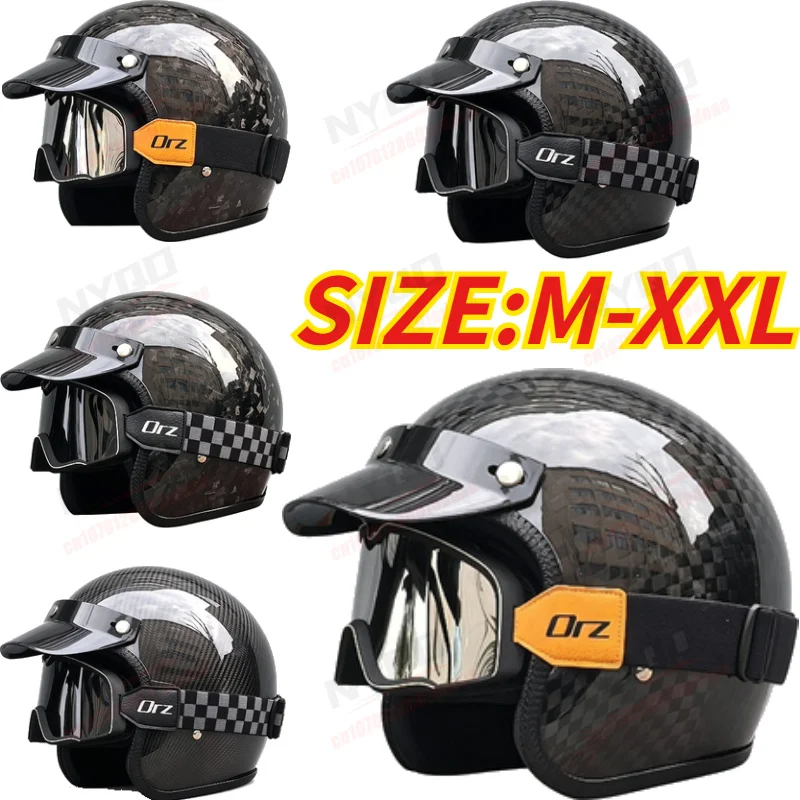 casco-unisex-in-fibra-di-carbonio-3-4-open-face-casco-moto-retro-vintage-per-tutte-le-stagioni