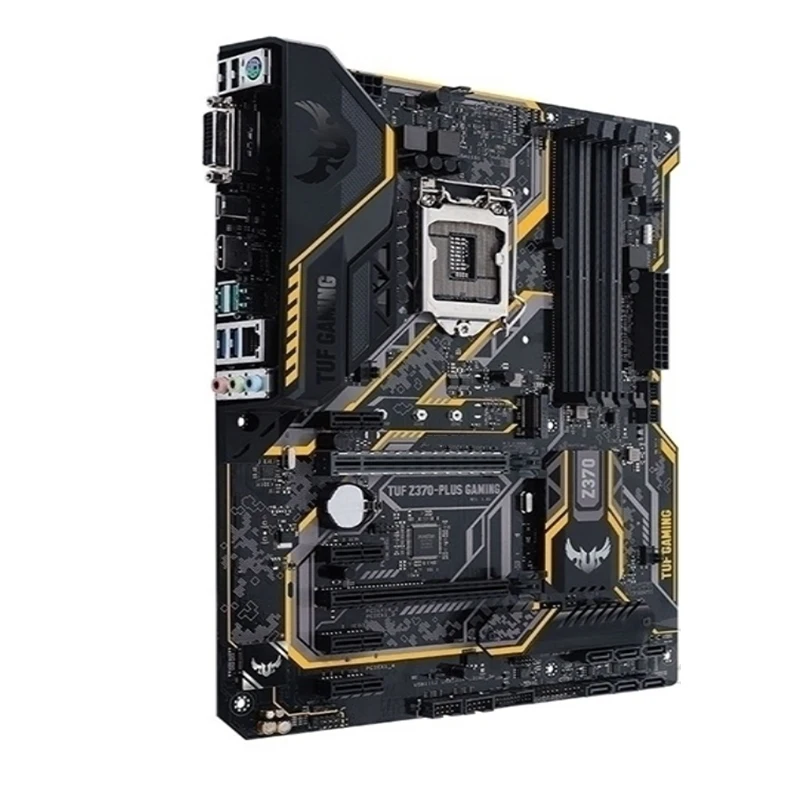 Para intel z370 tuf Z370-PLUS placa-mãe de jogos usado original lga 1151 lga1151 ddr4 64gb usb3.0 sata3 desktop mainboard