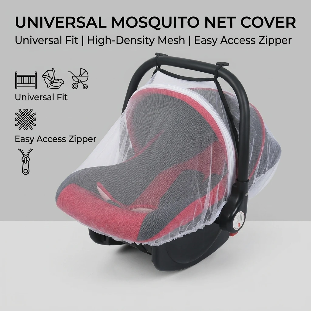 Travel Baby Mosquito Net Breathable Mesh Cover for Electric Cradle Universal Infant Bassinet Canopy Protective Gear