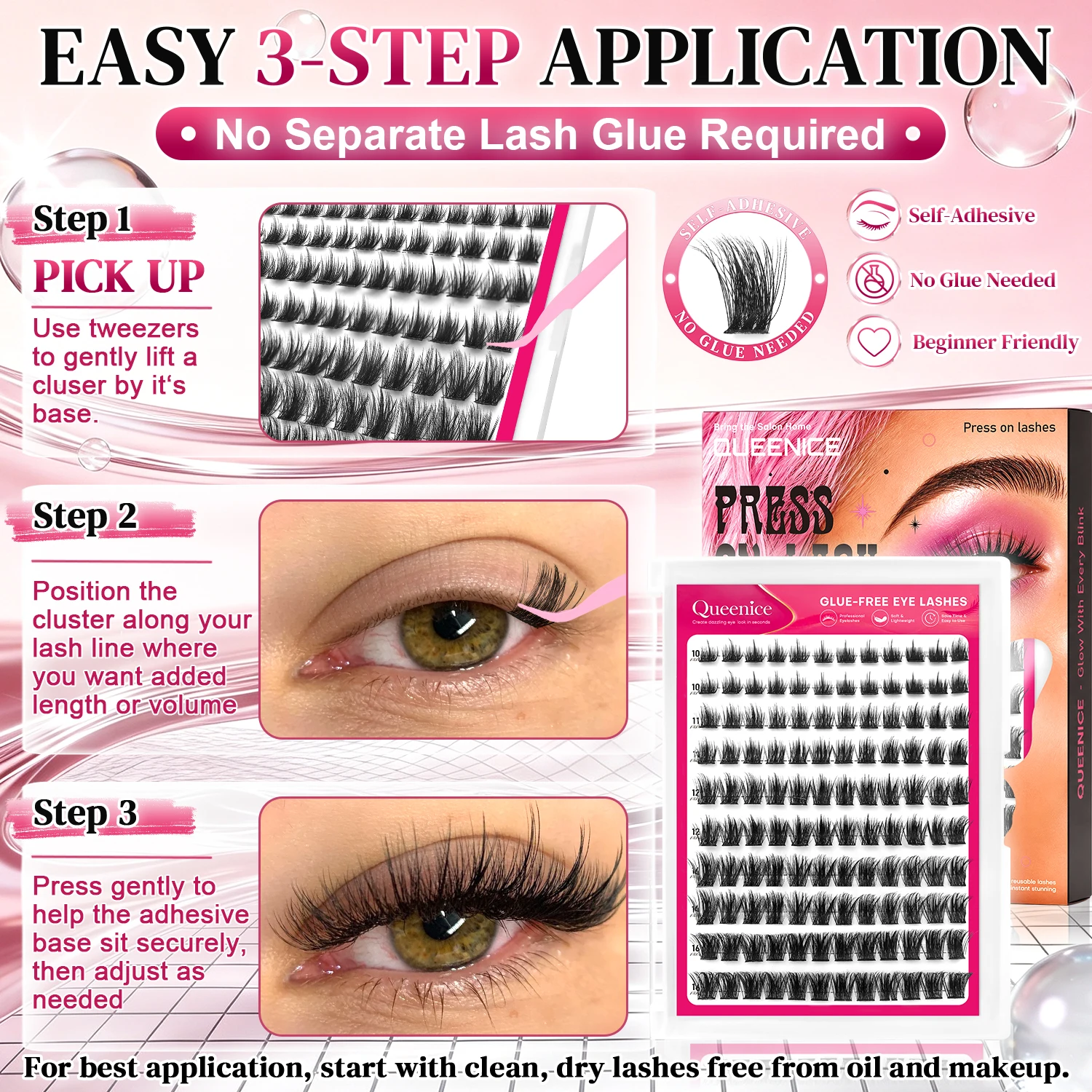 Press On Lash Self-Adhesive La - Anime Cosplay Lashes 评论和价格