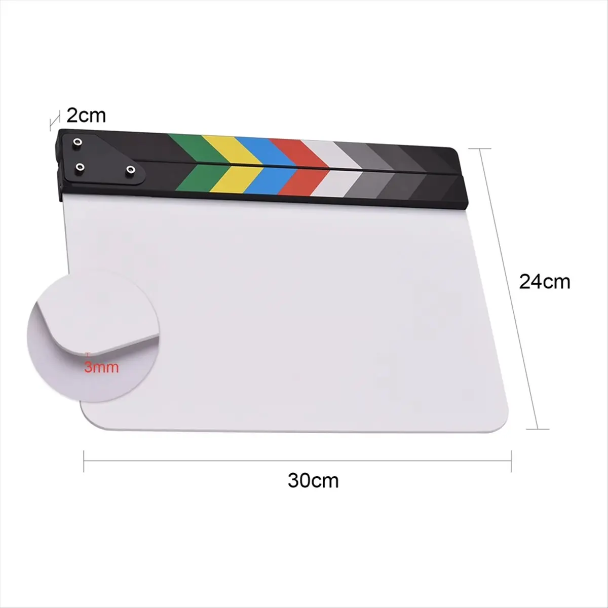 New Film Clapboard Directors Board Cut Action Scene Blank Clap Board Dry Erase 12 X 9in