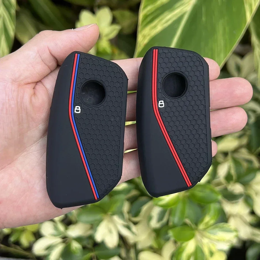 For BMW I7 X7 G07 LCI IX I20 X1 U11 7 Series G70 G09 XM U06 G81 M3 Silicone Car Key Cover Accessories Rubber Case Protector Set