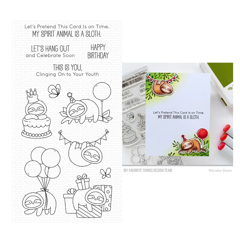 2023 New Arrival Hang Out and Celebrate Clear Stamps Cutting Dies Scrapbooking for Paper Making Frames Card Set