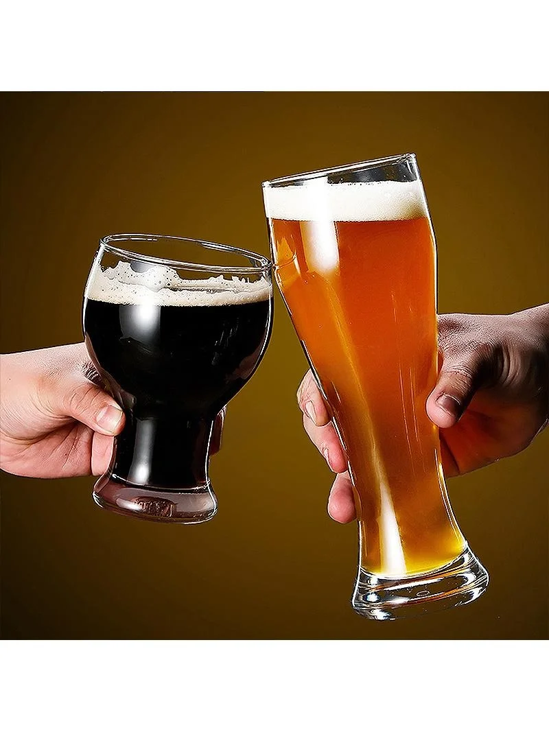 Thickened Glass Beer Mug Large Size Pub Beer Glass Craft Beer Cup Commercial Bar Juice Cup Set Crystal Glass Home Use