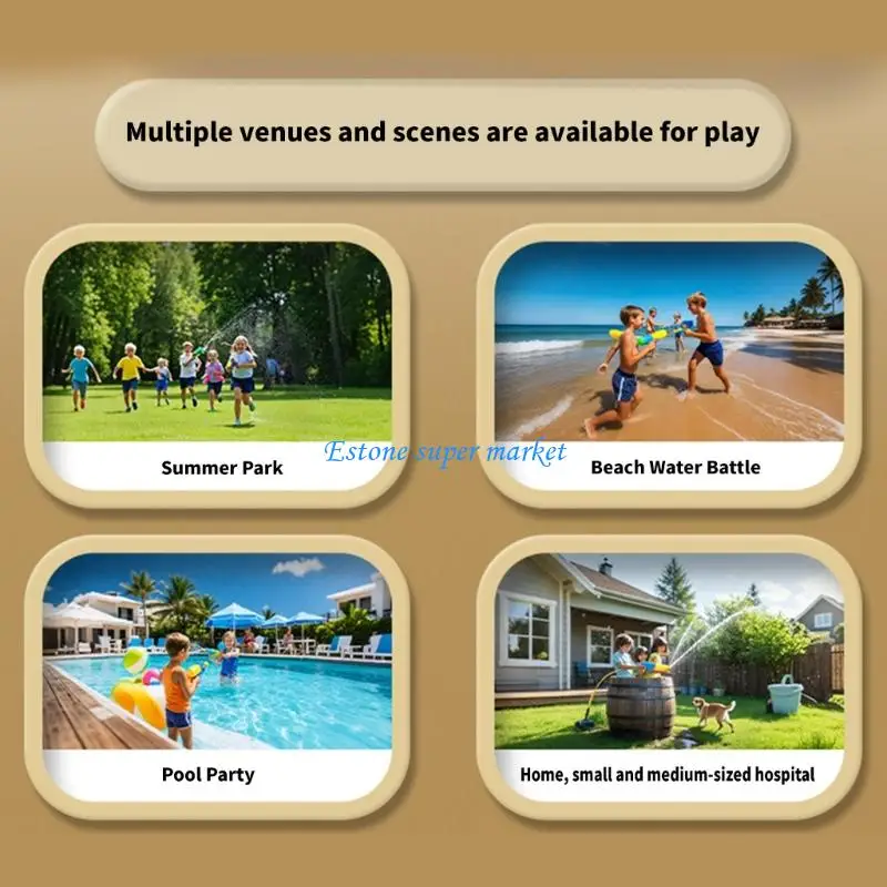 090bプールサイドやビーチアドベンチャープールのおもちゃに最適なプルアウトデザインの明るい色の水煙砲