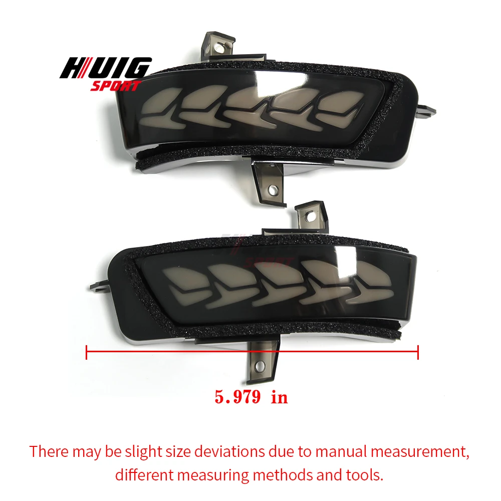 For Honda N-Box 2012-2017 LED Dynamic Turn Signal Light Sequential Side Wing Rear Mirror Flashing Lamp Cover Dragon Scale Style