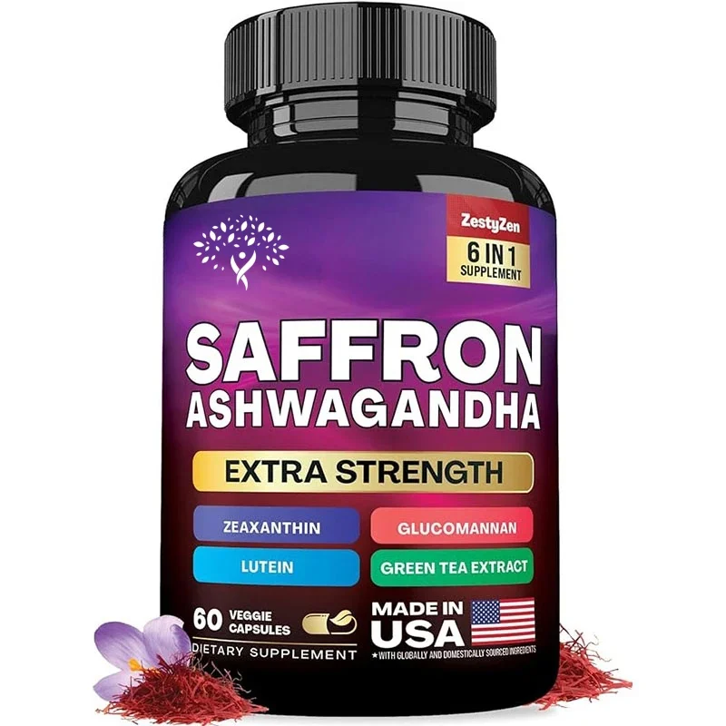 

Saffron Supplement - Glucomannan, South African Eggplant,green Tea Extract,lutein,and Zeaxanthin - Pure Saffron Extract Capsules