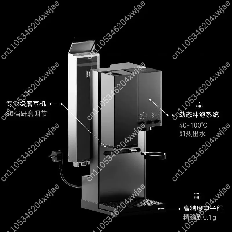 Capsule Coffee Maker with Pour-Over Kit, Automatic Home Brewer for Espresso, Drip Coffee Machine with Milk Frother