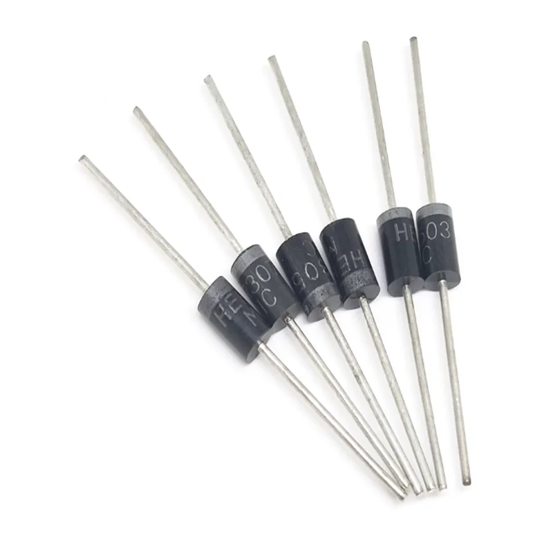 10pcs HER508/HER503/504 através do furo diodo de recuperação rápida MIC DO-27 5A1000V/5A 200V