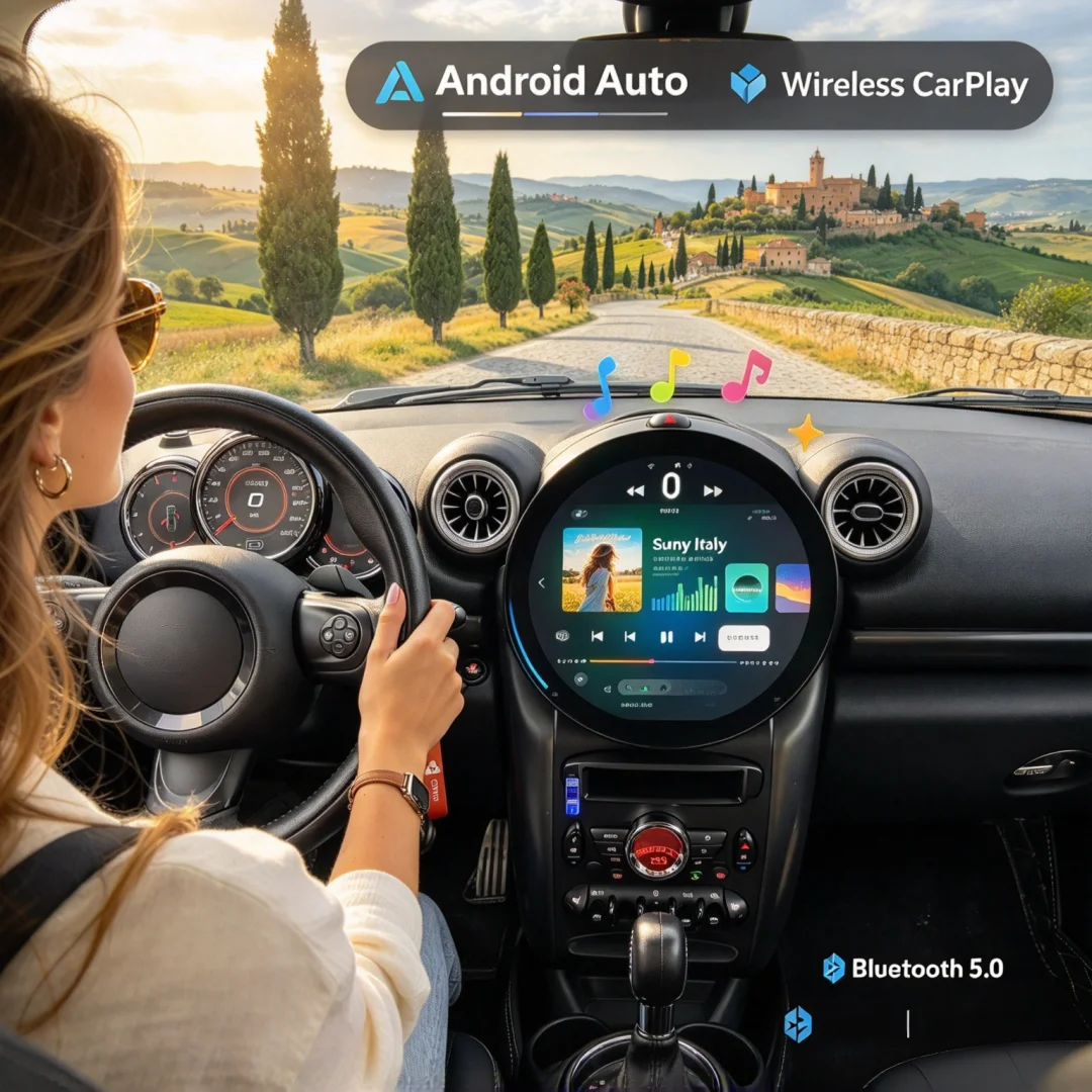 Android Car Radio For BMW Mini R56 R60 2007-2016 Stereo Upgrade Touch Screen Wireless CarPlay Android Auto GPS Navigation BT 5.0