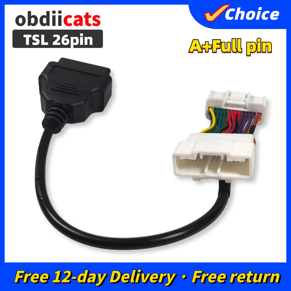 For Tesla 26pin to 16pin OBD2 Connector Cable For Tesla Model 3 Y OBD II Diagnostic Harness Electronic Cable