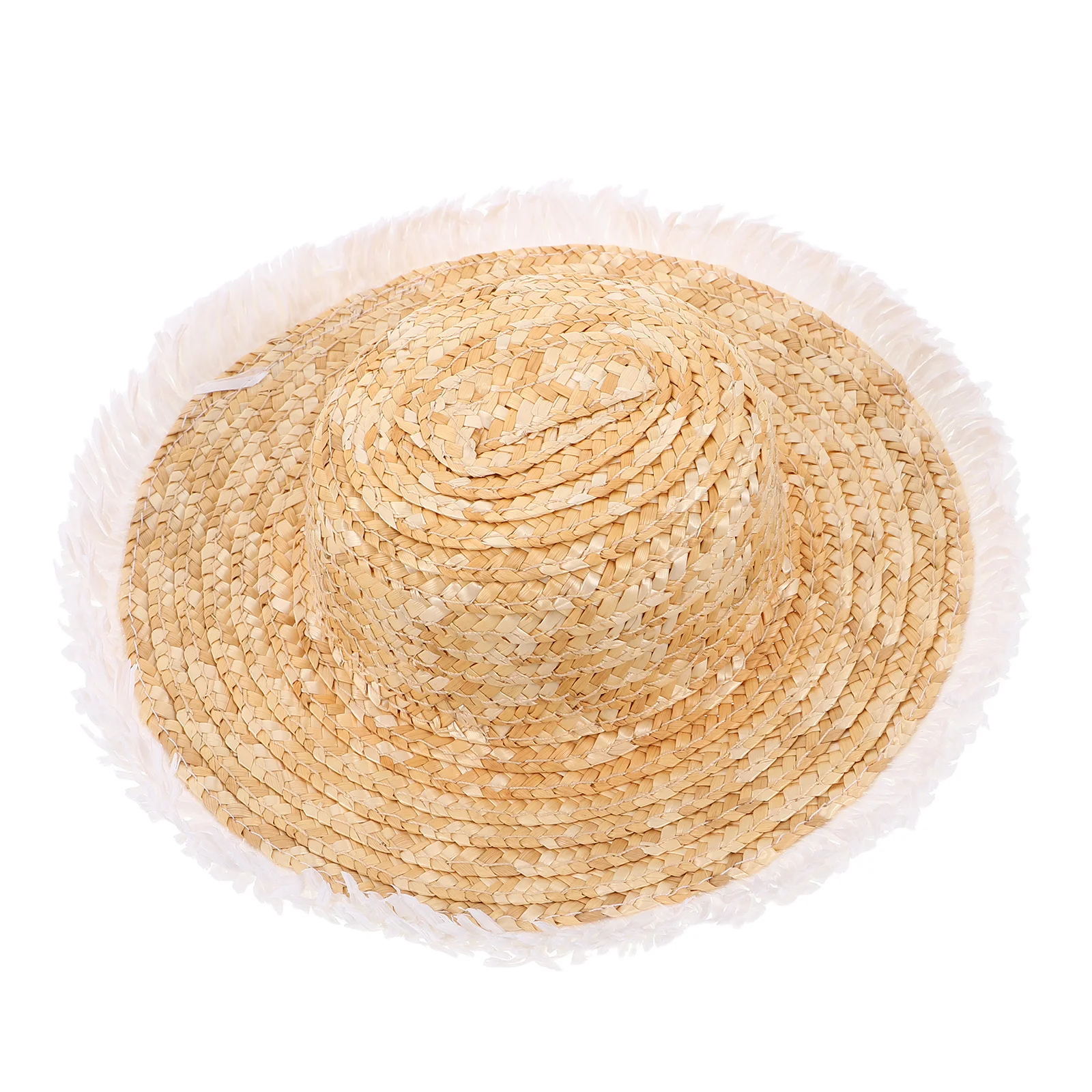 1 Stück Miniatur-Strohhüte, handgewebte Kappen für DIY-Bastelarbeiten, Dekoration, Sombrero, kleiner Hut, Accessoire, Gras-Kappe, Bauernhaus-Party