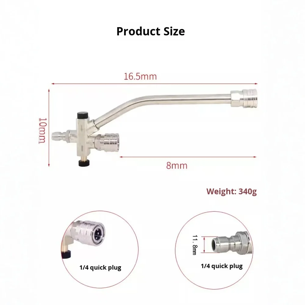 High-Pressure 1/4 Car Wash Water Foam Pot Dual-Purpose Nozzle Connector Set Cross-Border Exclusive Supply Car Cleaning Tool