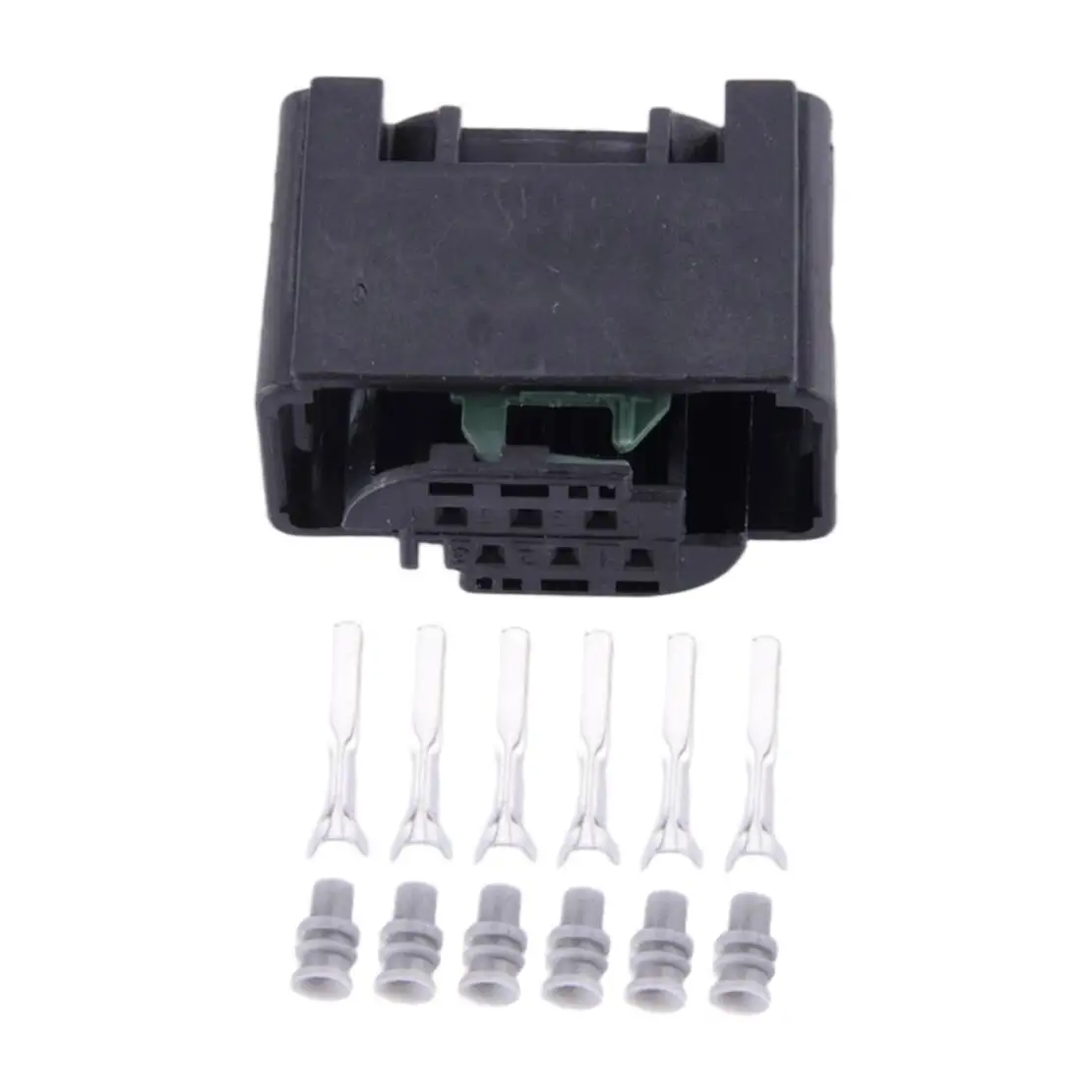6-Pin Female Connector Adapter Plug & 6 Terminal Seal Kit Fit for Car Electronic Throttle Body