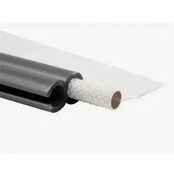 1m Caravan Awning Rail Piping 6mm Double Flap Black Grey PVC Core Keder Camping/Tent/Awnings/Tents