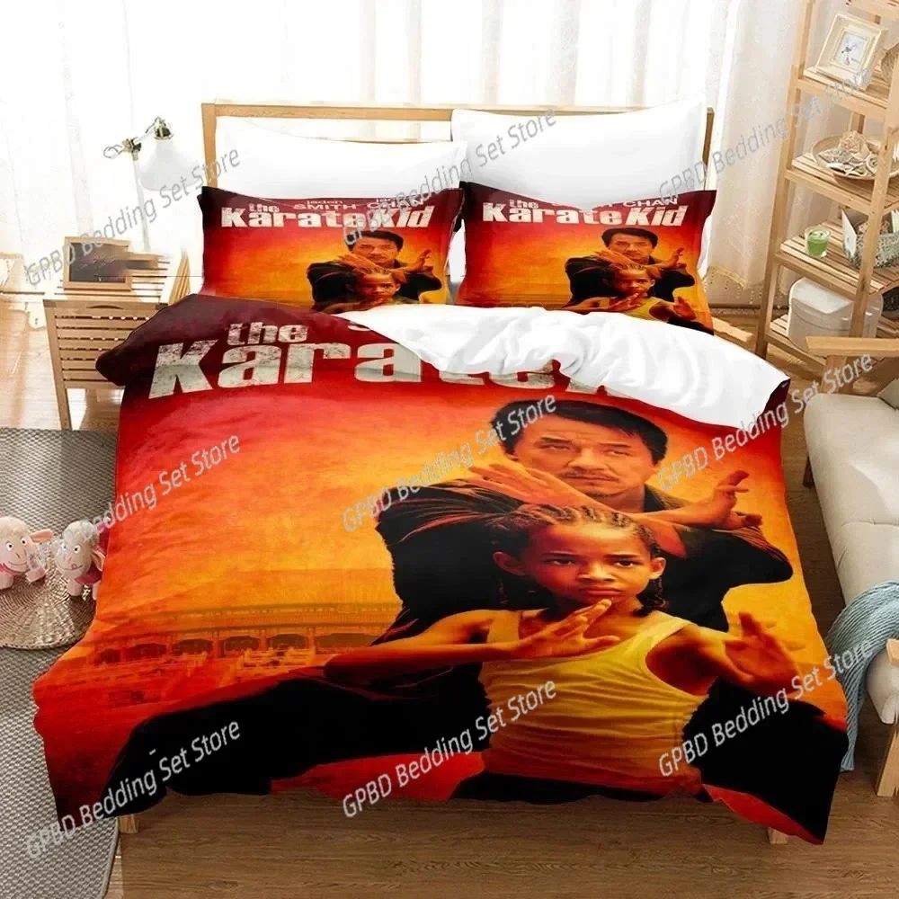 3D Print Cobra Kai Karate Bedding Set Duvet Cover Bed Set Quilt Cover Pillowcase Comforter king Queen Size Boys Adult Bedding