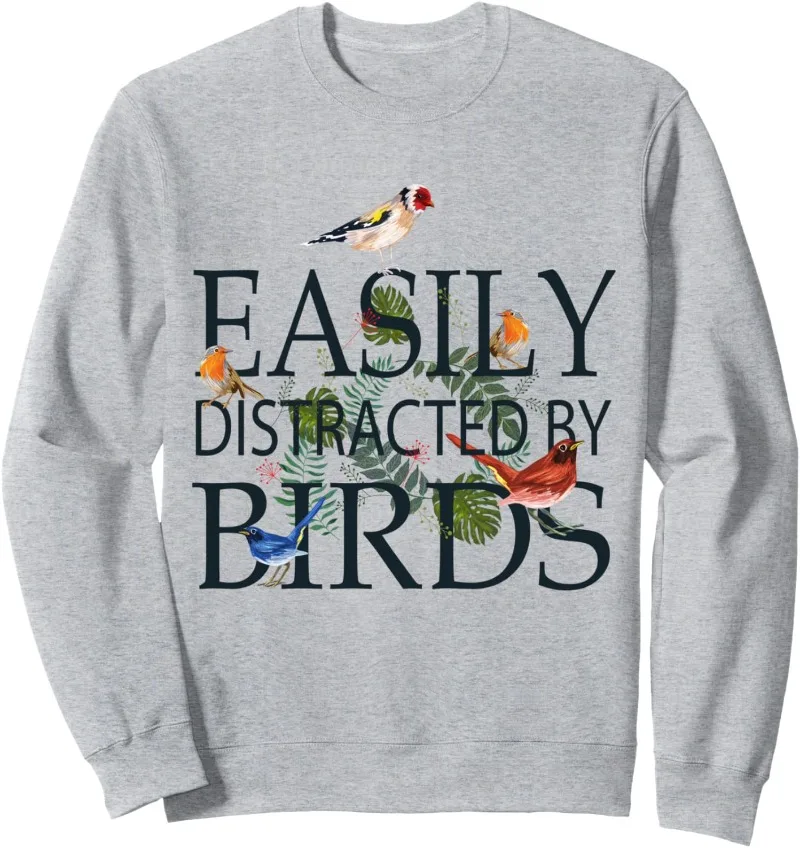 Bird Robin Christmas Sweatshirt Women Clothing Graphic Sweatshirt Hoodie Thermal Shirt Funny Pattern Sweater Pullover Hoody