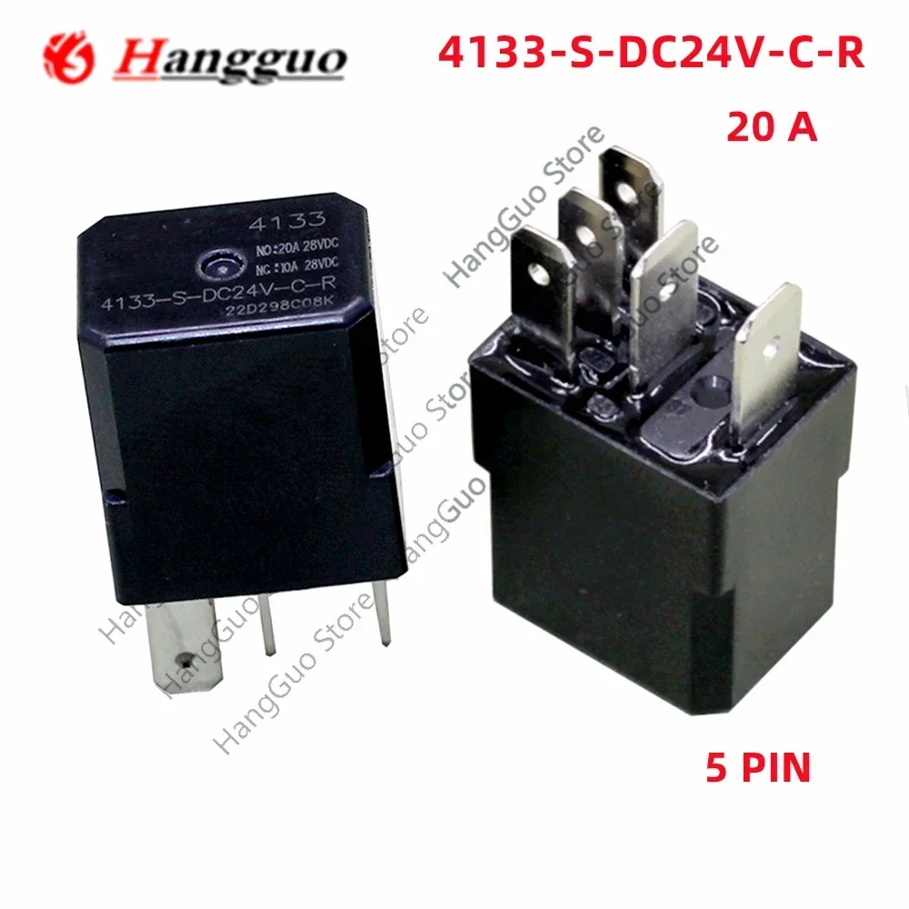 5PCS/Lot Original 4133-S-DC24V-C-R 4133-S-DC24V-C-R-ZZ 5PIN 15A28VDC 20A28VDC 24VDC Automobile Relays