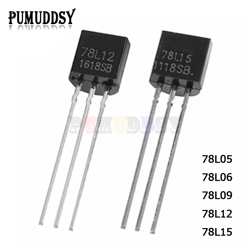 50PCS 78L05 78L06 78L09 78L12 78L15 Pumuddsy TO-92 TO92 Transistor