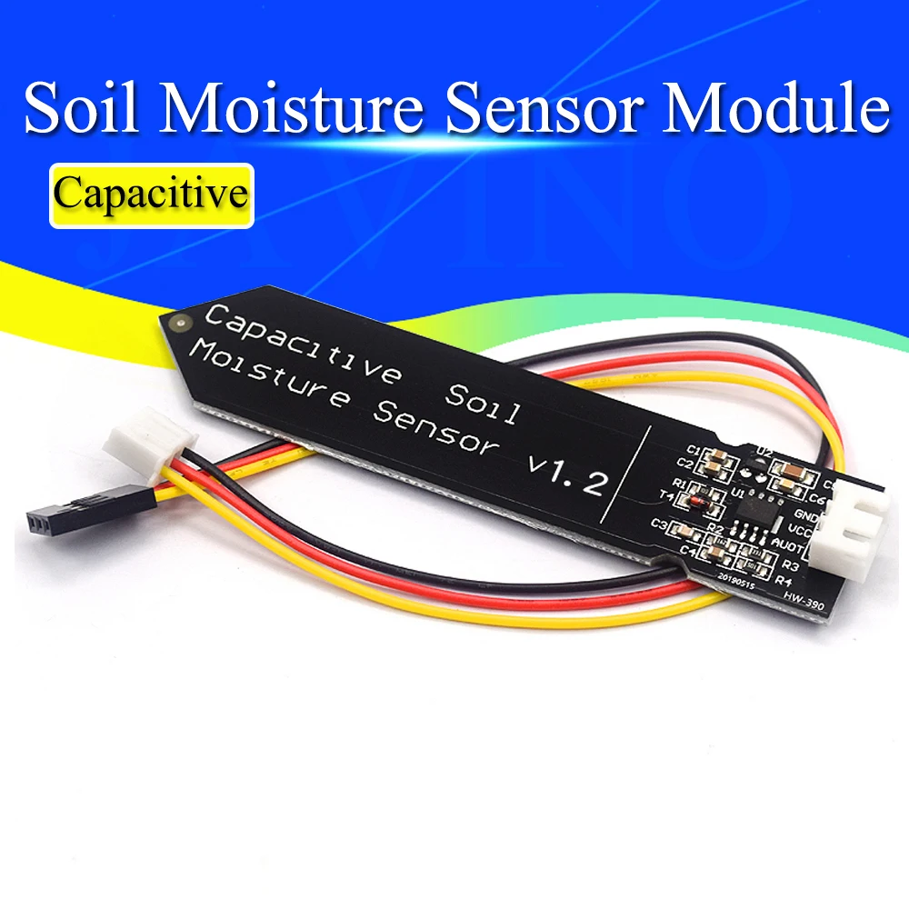 Capacitive soil moisture sensor module Corrosion Resistant wide voltage wire Analog Capacitive Soil Moisture Sensor V1.2