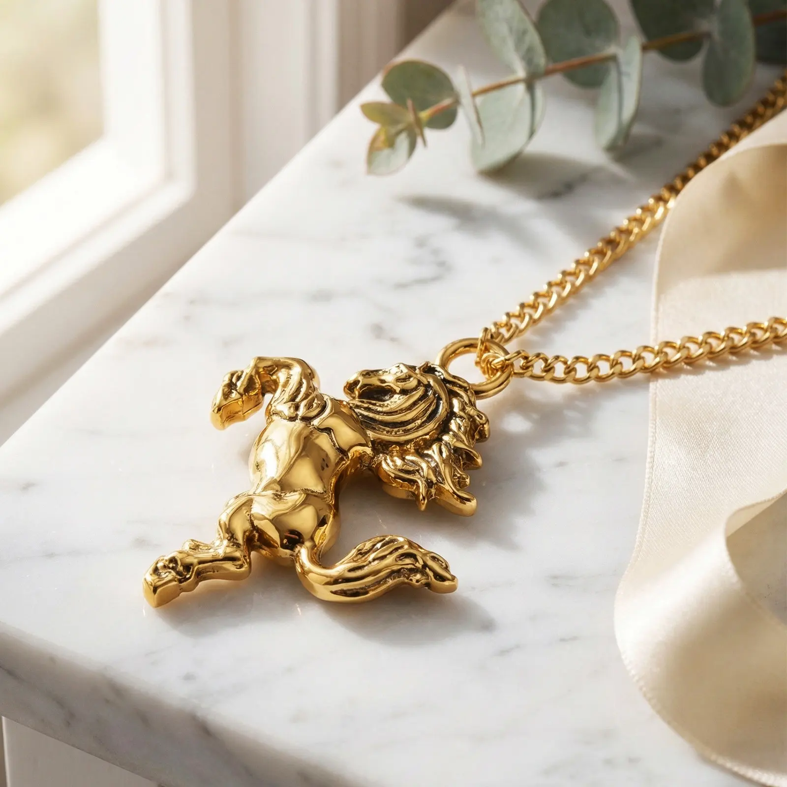 

60Pcs Zodiac Horse Pendant Charms Elegant Gold Finish Jewelry Making Supplies for Necklace Bracelet Earrings Good Luck 2026