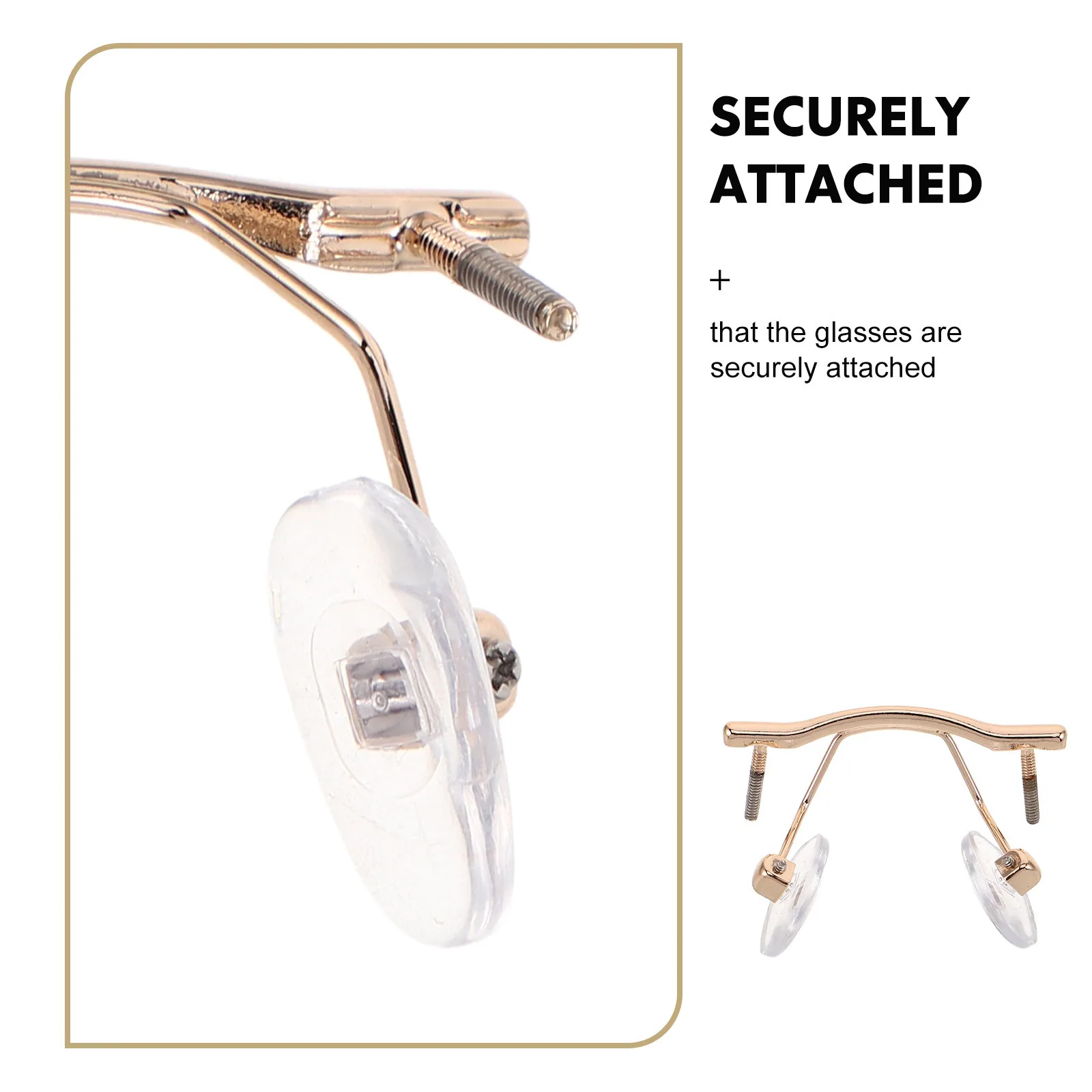 3 قطعة جسر الأنف للنظارات العالمي بدون شفة مشهد الوسادة استبدال المعادن فرملس الأنف جسر حامل نظارات إصلاح