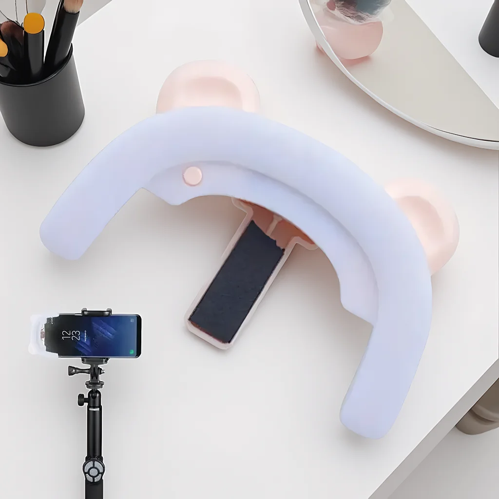 

Регулируемый светодиодный кольцевой светильник для селфи, перезаряжаемый через USB светильник для селфи с 3 режимами, зажим на заполнителе для селфи, вспышка, фотолампа