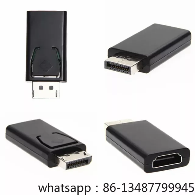 محول مطلي بالنيكل الذهبي للفيديو ، محول فائق الدقة 4K ، منفذ عرض قياسي ، ذكور DP إلى HDMI أنثى ،