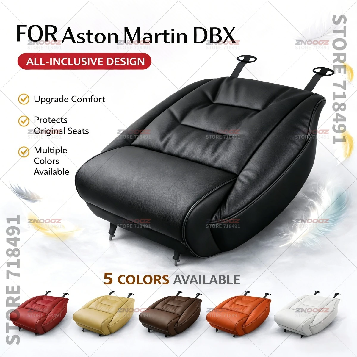 Car Seat Leg Support Extension Seat Cover Memory Foam Extender Cushion Interior Accessories For Aston Martin DBX