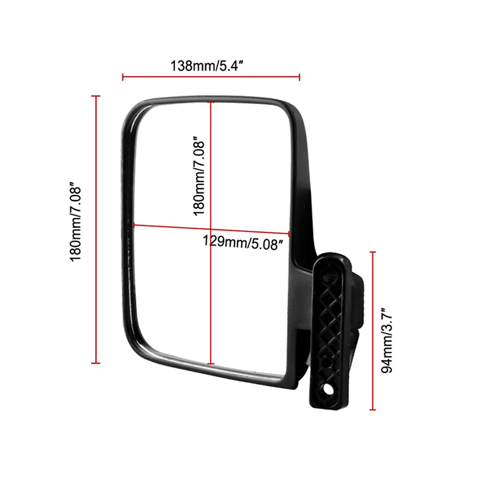 GLOOF Golf Cart Mirrors Universal Folding Side View Mirrors Flexible Adjustment for Club Car for EZGO for Yamaha Zone Carts