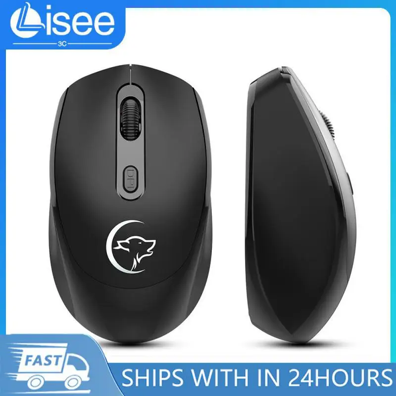 2.4G Wireless Mouse Metal Noiseless Silent Click Optical 2400dpi Mouse Rechargeable 2 Keys Gaming Mouse For Computer Laptop PC