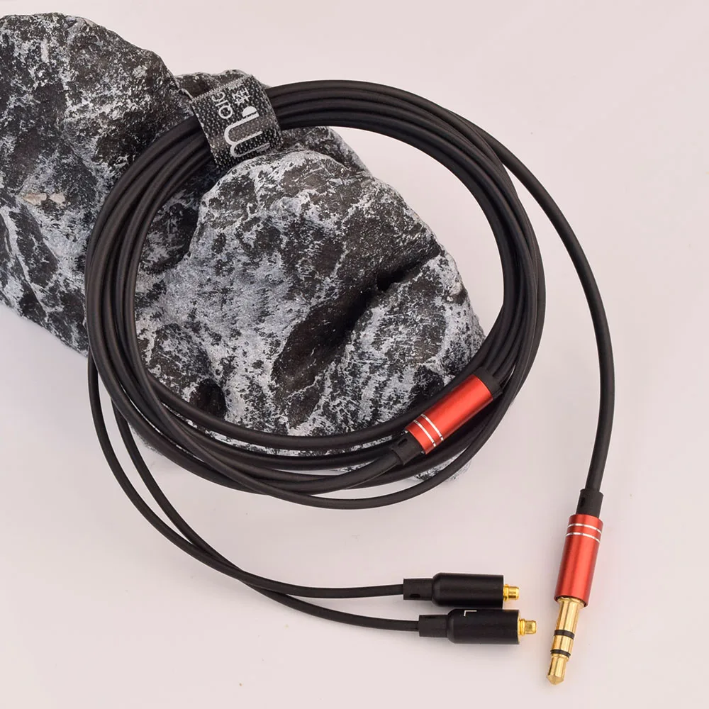QIGOM X1 MMCX Kabel Peningkatan DIY, Tembaga Bebas Oksigen, Antarmuka 3.5MM, Dapat Dipertukarkan, Pelindung Tinggi, Mengurangi Distorsi Sinyal