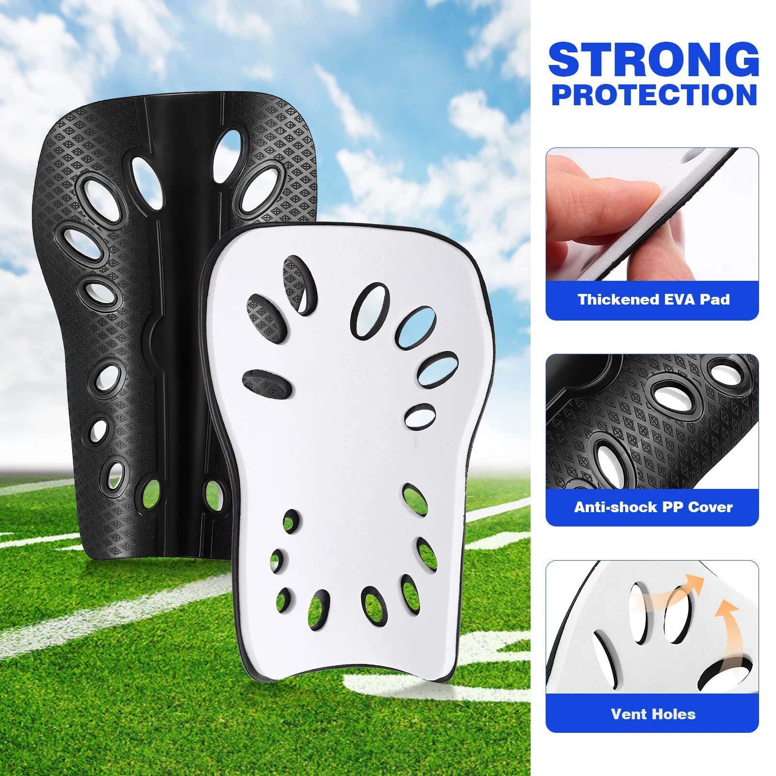 

2 Pairs Football Protective Gears Kids Knee Pads Mini Shin Guards for Sports Child