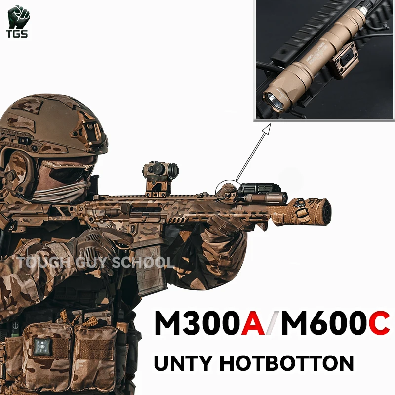 Surefir M600C M300A Flashlight Metal High Lumens Unit Mount HotBotton Base Fit 20MM Rail Airsoft accessary